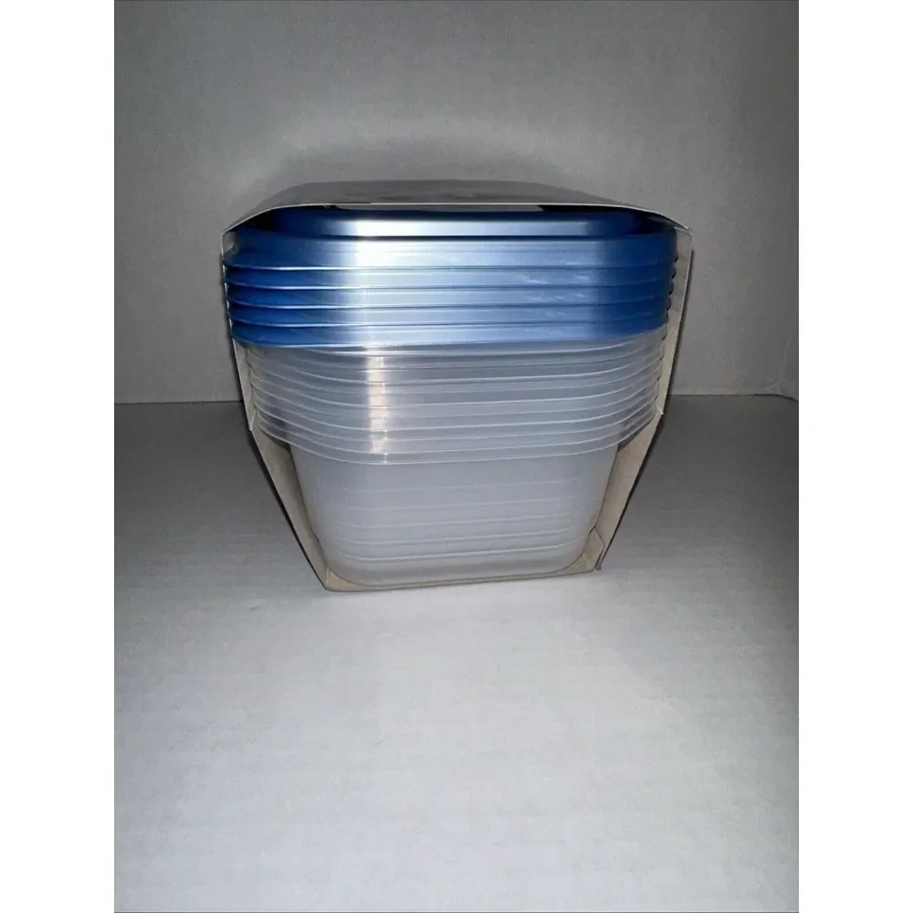 Goodcook 5 Large Square Container with Light Blue‎ Lid 5.2 Cups